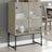 Side Cabinet With Glass Doors 69X37X100 Cm
