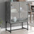 Side Cabinet With Glass Doors 69X37X100 Cm