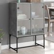 Side Cabinet With Glass Doors 69X37X100 Cm
