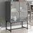 Side Cabinet With Glass Doors 69X37X100 Cm