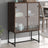 Side Cabinet With Glass Doors 69X37X100 Cm