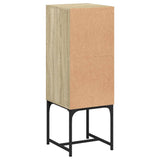 Side Cabinet With Glass Doors 35X37X100 Cm