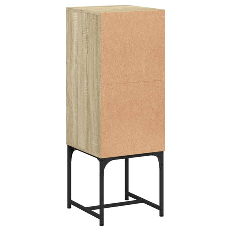 Side Cabinet With Glass Doors 35X37X100 Cm