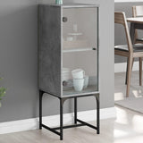 Side Cabinet With Glass Doors 35X37X100 Cm