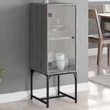 Side Cabinet With Glass Doors 35X37X100 Cm