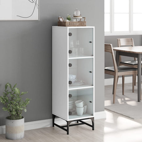 Highboard With Glass Doors 35X37X120 Cm