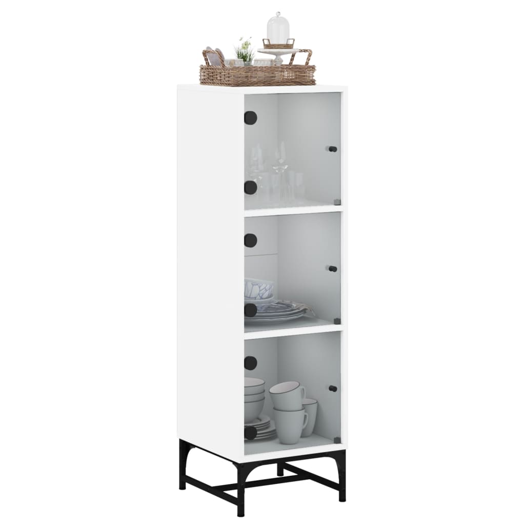 Highboard With Glass Doors 35X37X120 Cm