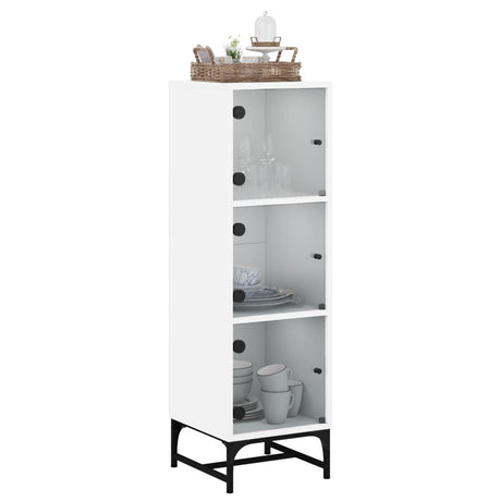 Highboard With Glass Doors 35X37X120 Cm
