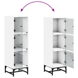 Highboard With Glass Doors 35X37X120 Cm
