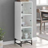 Highboard With Glass Doors 35X37X120 Cm