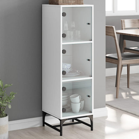 Highboard With Glass Doors 35X37X120 Cm