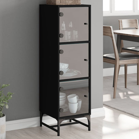 Highboard With Glass Doors 35X37X120 Cm