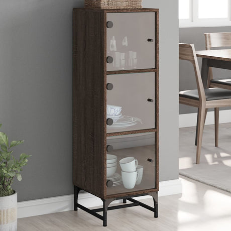 Highboard With Glass Doors 35X37X120 Cm