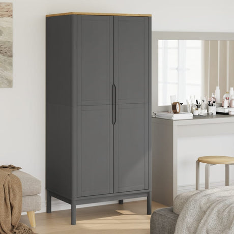 Wardrobe Floro 77X53X171 Cm Solid Wood Pine