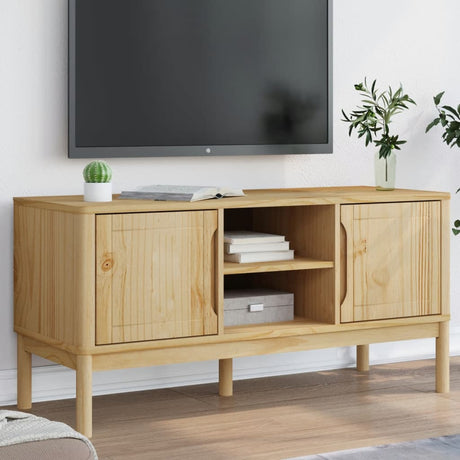 Tv Cabinet Floro 114X43X55 Cm Solid Wood Pine
