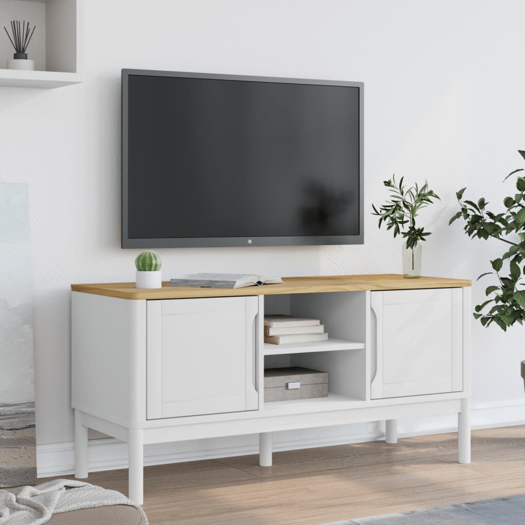 Tv Cabinet Floro 114X43X55 Cm Solid Wood Pine