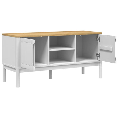 Tv Cabinet Floro 114X43X55 Cm Solid Wood Pine