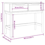Console Table Floro 89.5X36.5X73 Cm Solid Wood Pine