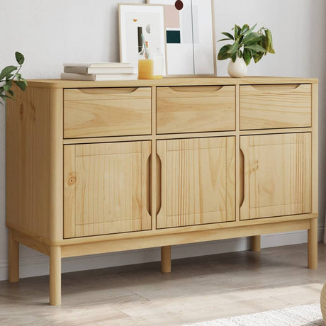 Sideboard Floro 114X43X74 Cm Solid Wood Pine