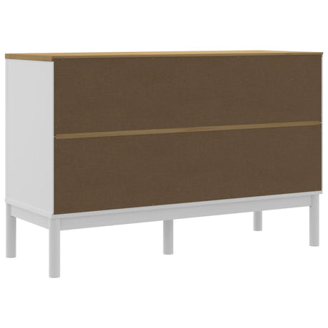 Sideboard Floro 114X43X74 Cm Solid Wood Pine