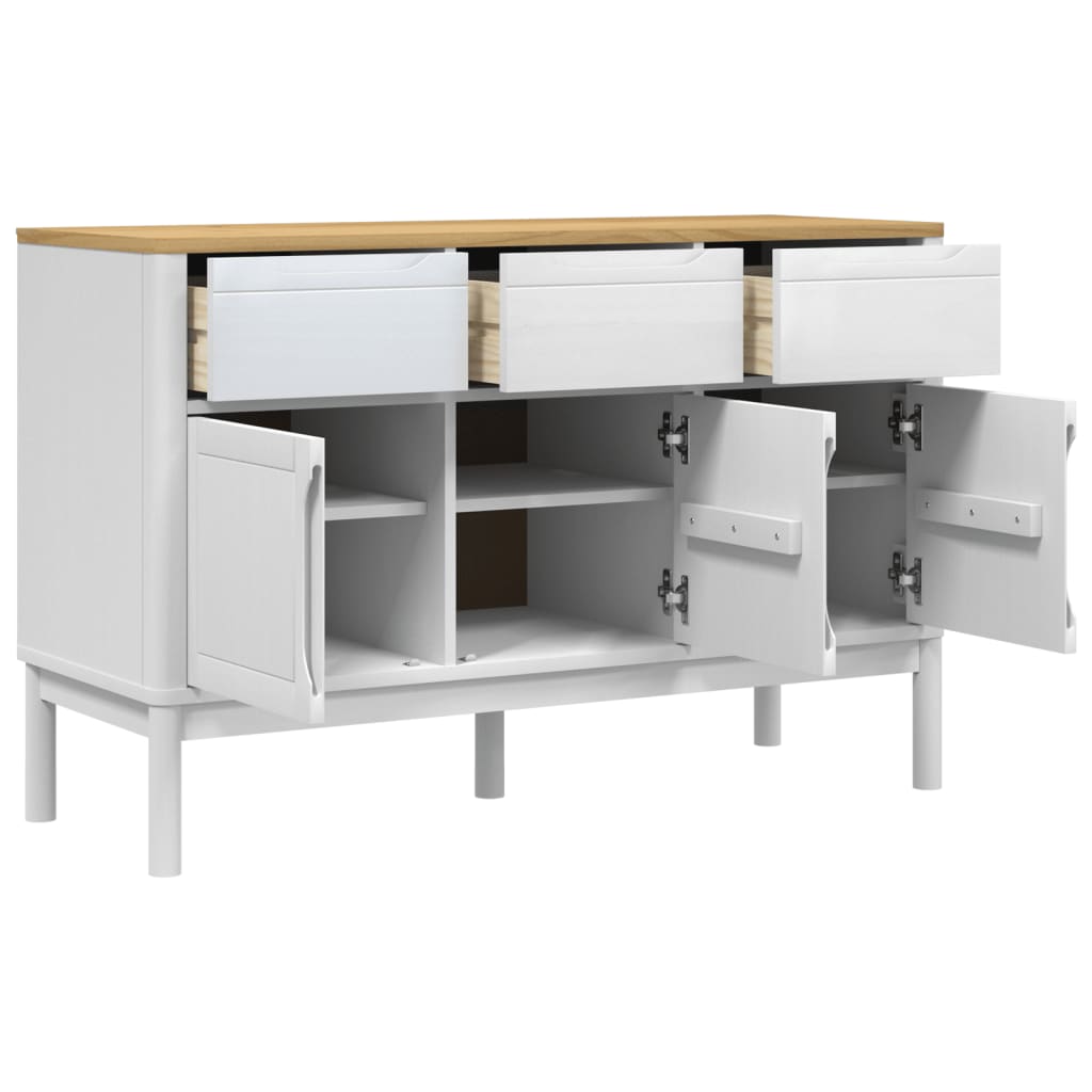 Sideboard Floro 114X43X74 Cm Solid Wood Pine