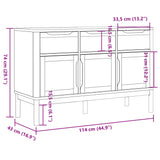 Sideboard Floro 114X43X74 Cm Solid Wood Pine