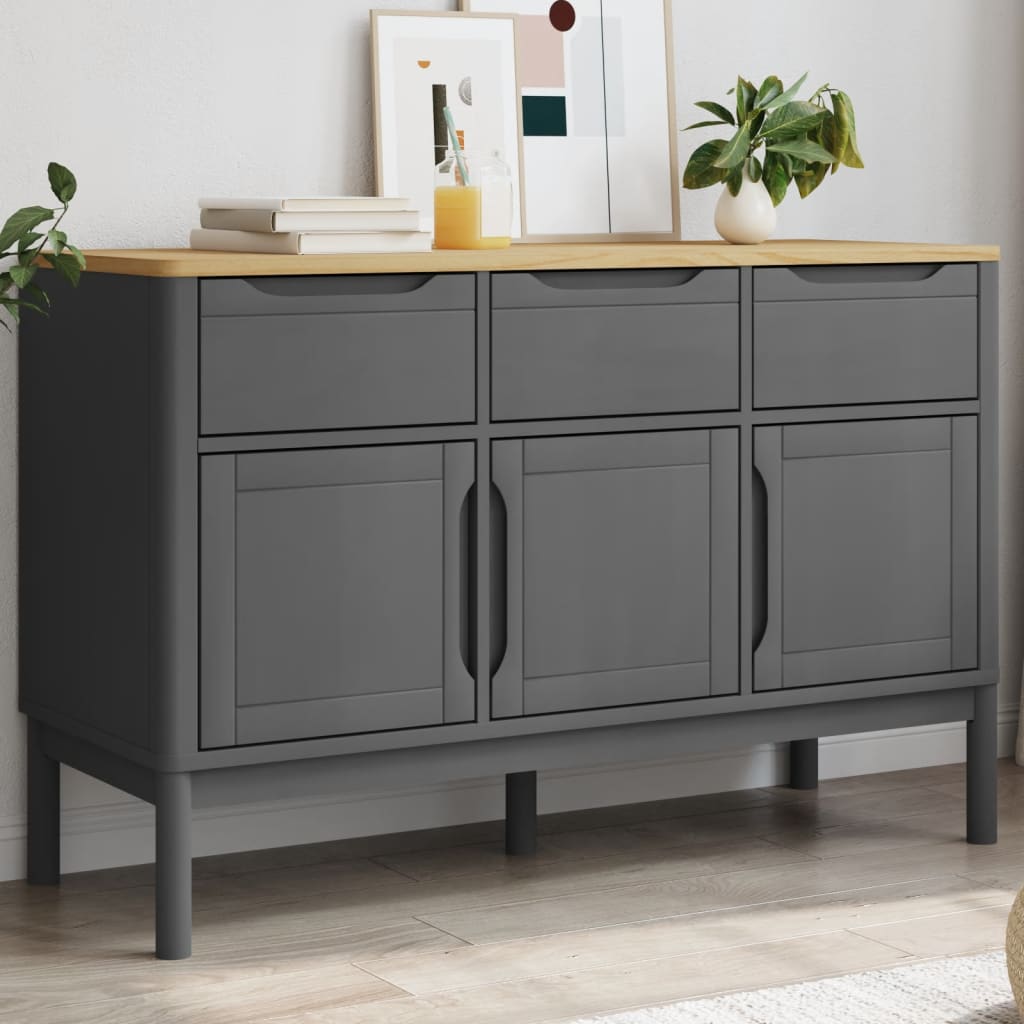 Sideboard Floro 114X43X74 Cm Solid Wood Pine