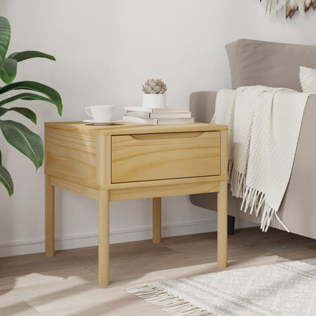 Lamp Table Floro 55X55X54 Cm Solid Wood Pine