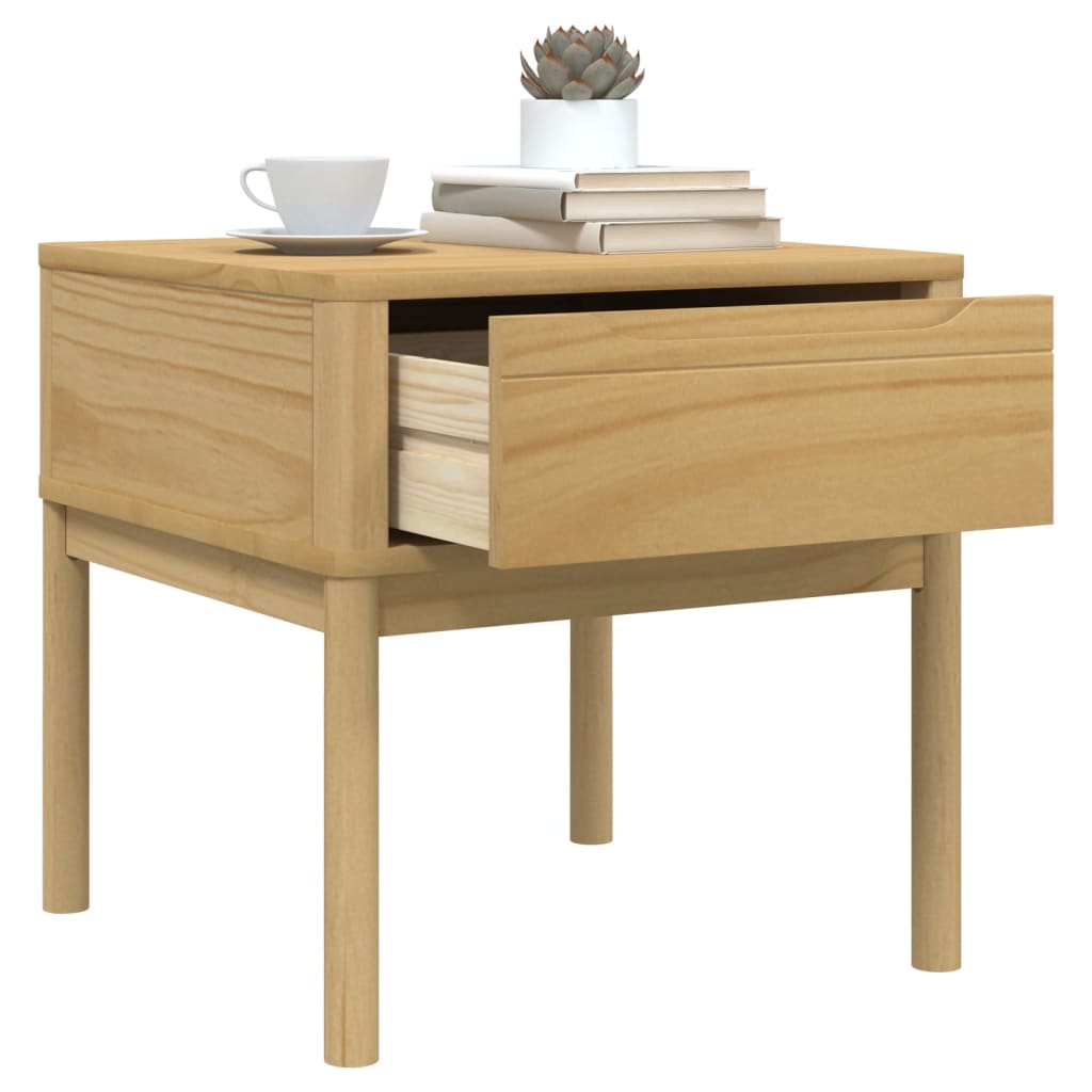 Lamp Table Floro 55X55X54 Cm Solid Wood Pine