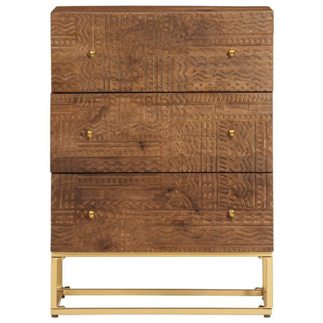 Chest Of Drawers Solid Wood Mango And Iron