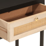 Console Table Black Solid Wood Mango And Iron