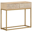 Console Table Solid Wood Mango And Iron