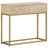 Console Table Solid Wood Mango And Iron