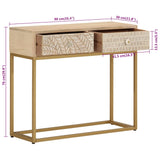 Console Table Solid Wood Mango And Iron
