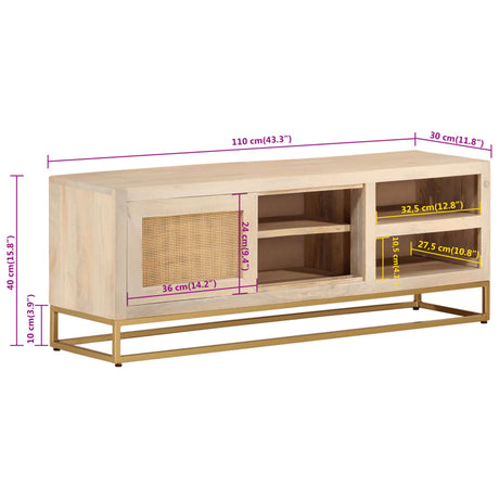 Tv Cabinet Solid Wood Mango And Iron
