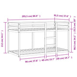 Bunk Bed Without Mattress Solid Wood Pine