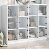 Bookcase With Doors 136X37X109 Cm Engineered Wood
