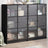 Bookcase With Doors 136X37X109 Cm Engineered Wood