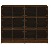 Bookcase With Doors 136X37X109 Cm Engineered Wood