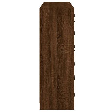 Bookcase With Doors 136X37X109 Cm Engineered Wood