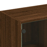 Bookcase With Doors 136X37X109 Cm Engineered Wood