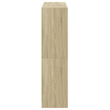 Bookcase With Doors 136X37X142 Cm Engineered Wood