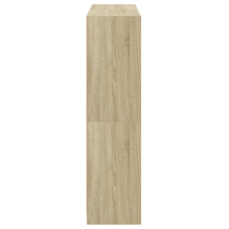 Bookcase With Doors 136X37X142 Cm Engineered Wood