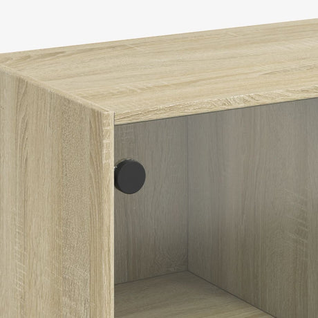Bookcase With Doors 136X37X142 Cm Engineered Wood