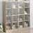 Bookcase With Doors 136X37X142 Cm Engineered Wood