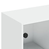 Bookcase With Doors 136X37X142 Cm Engineered Wood