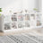 Bookcase With Doors 204X37X75 Cm Engineered Wood
