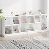Bookcase With Doors 204X37X75 Cm Engineered Wood