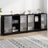 Bookcase With Doors 204X37X75 Cm Engineered Wood
