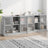 Bookcase With Doors 204X37X75 Cm Engineered Wood
